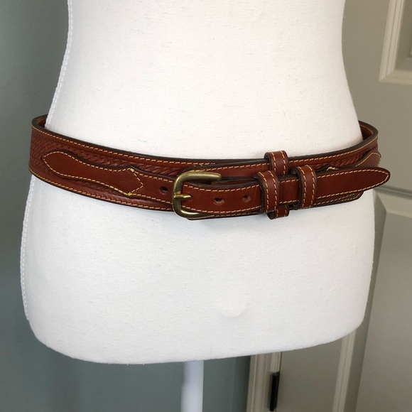 Buffalo Billfolds & Belts. Made in USA. Tan Leather Belt. Unisex main image 12